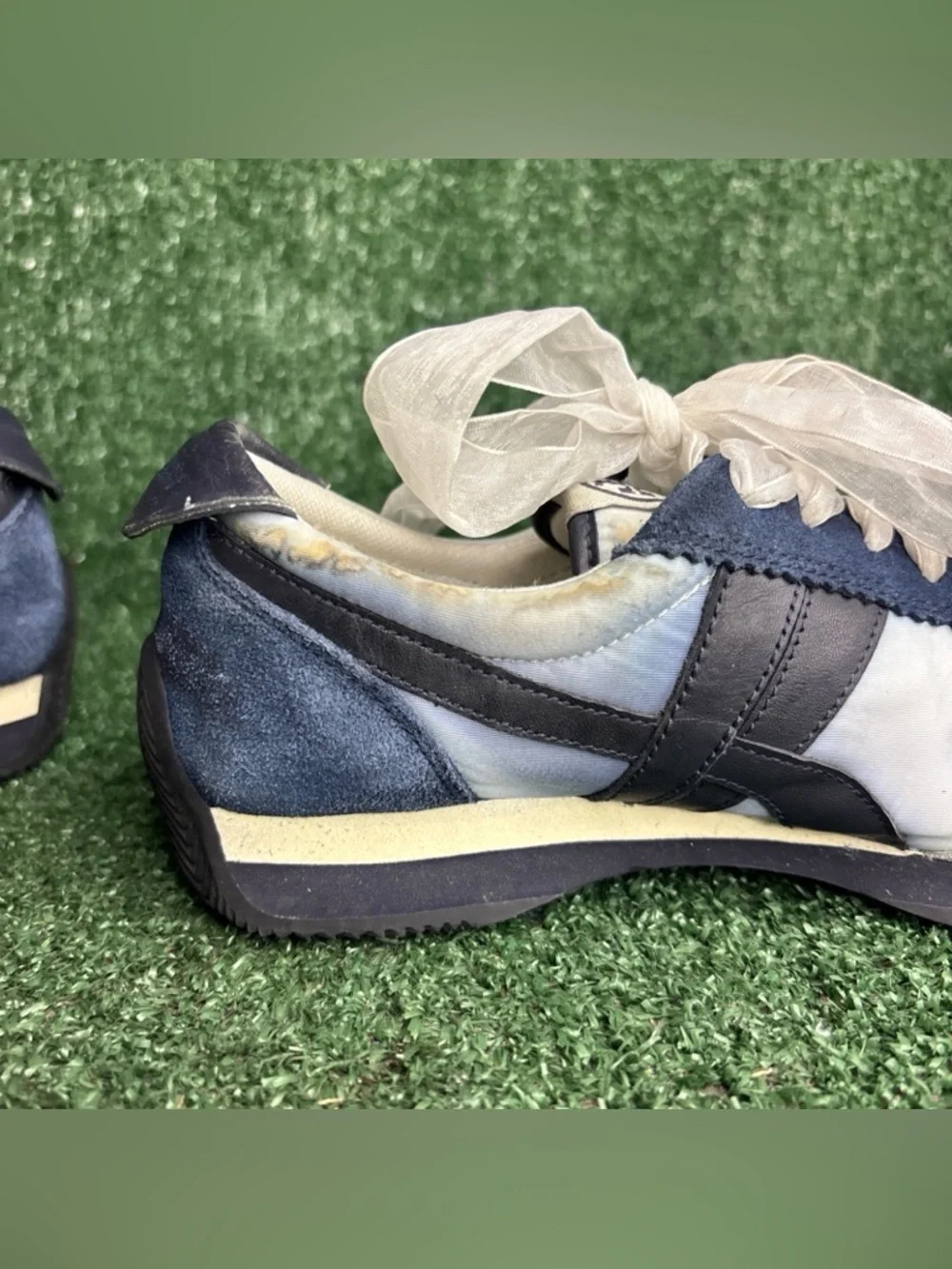 TORY BURCH 8913 SUEDE AND TEXTILE Women's Sneakers Trainers‎ Size 8 M